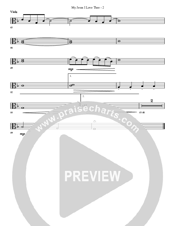 My Jesus I Love Thee Viola (G3 Worship)