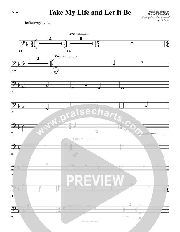 Take My Life And Let It Be Cello (G3 Worship)