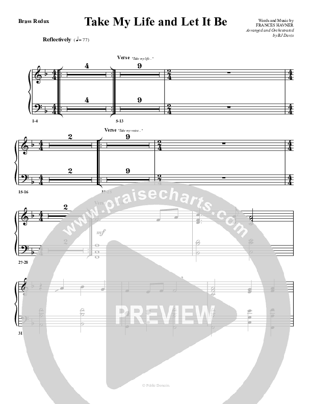 Take My Life And Let It Be Synth Brass (G3 Worship)