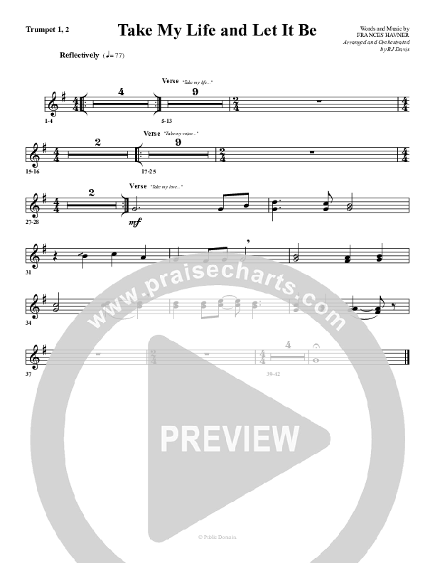 Take My Life And Let It Be Trumpet 1,2 (G3 Worship)