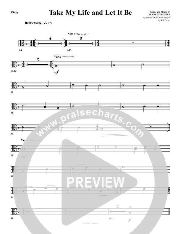 Take My Life And Let It Be Viola (G3 Worship)