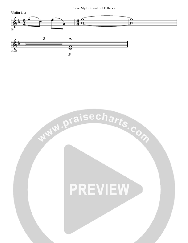 Take My Life And Let It Be Violin 1/2 (G3 Worship)