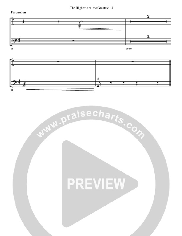 The Highest And The Greatest Percussion (G3 Worship)