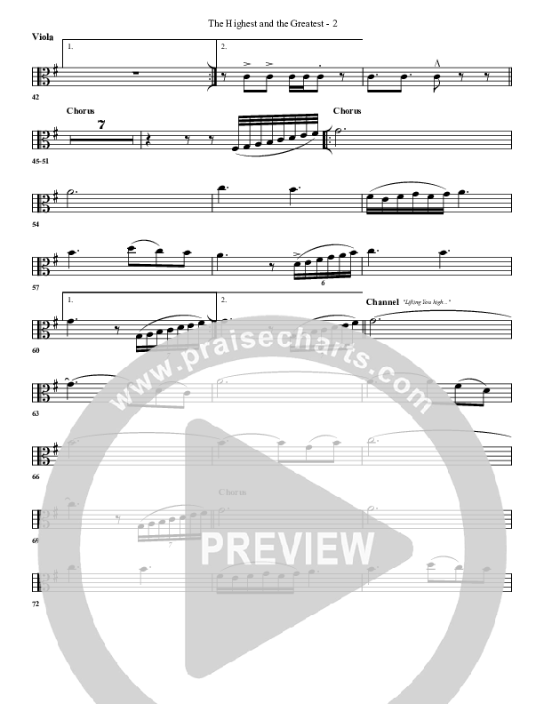 The Highest And The Greatest Viola (G3 Worship)