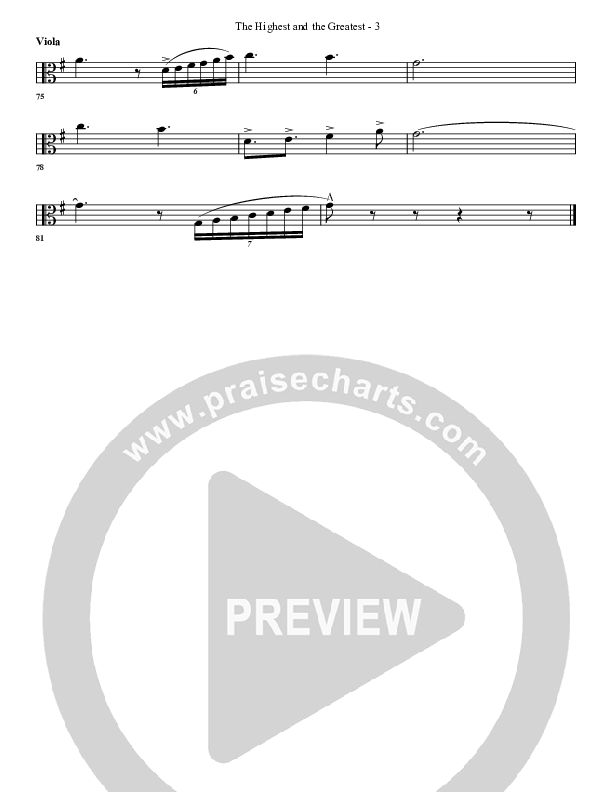 The Highest And The Greatest Viola (G3 Worship)