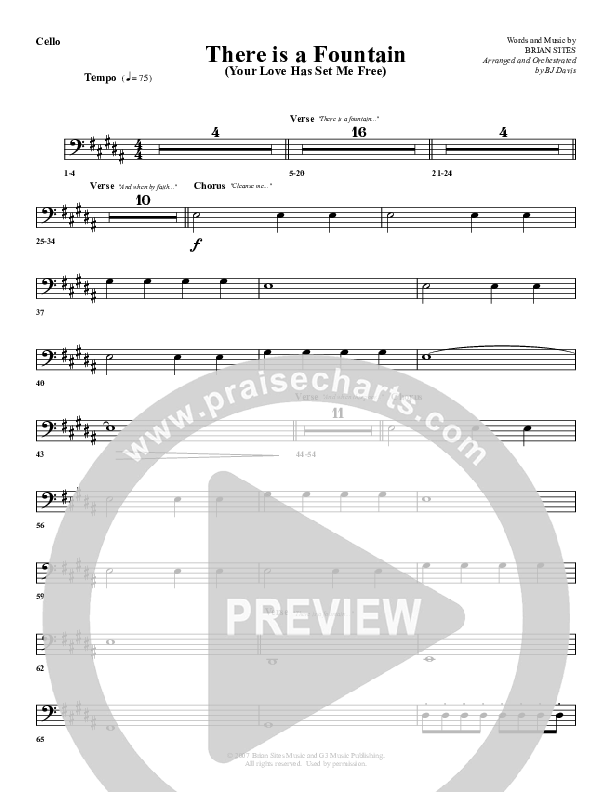 There Is A Fountain Cello (G3 Worship)