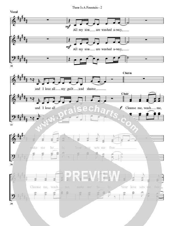 There Is A Fountain Choir Sheet (G3 Worship)