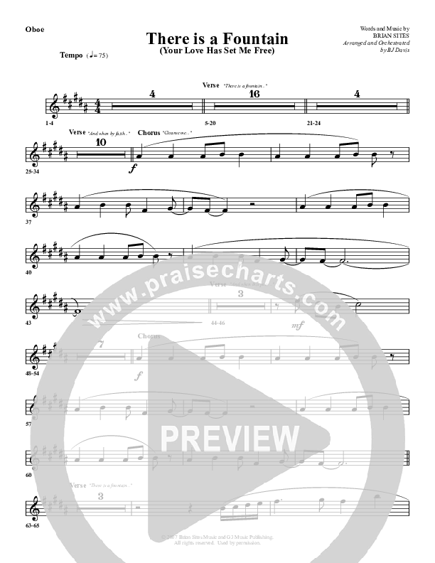 There Is A Fountain Oboe (G3 Worship)