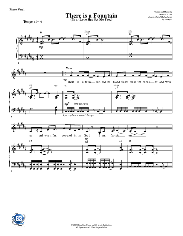 There Is A Fountain Lead & Piano (G3 Worship)