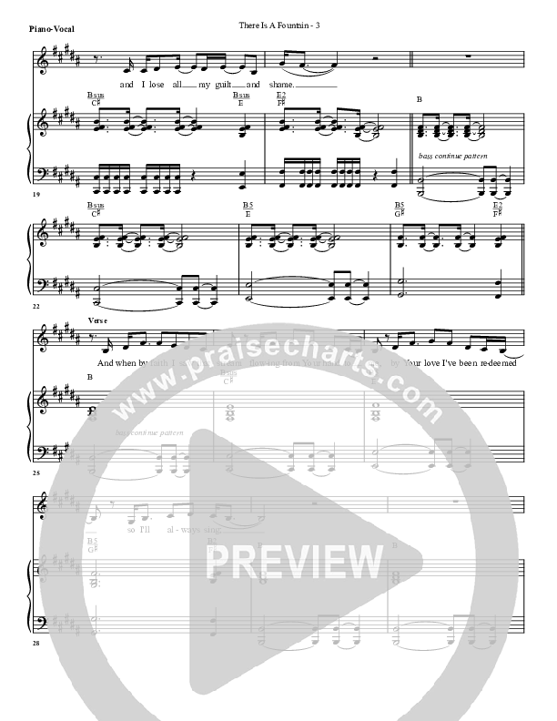 There Is A Fountain Lead & Piano (G3 Worship)