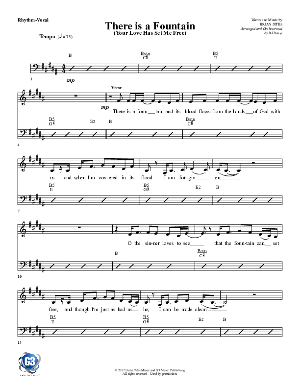 There Is A Fountain Rhythm/Vocal (G3 Worship)
