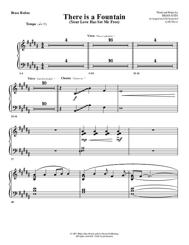 There Is A Fountain Synth Brass (G3 Worship)