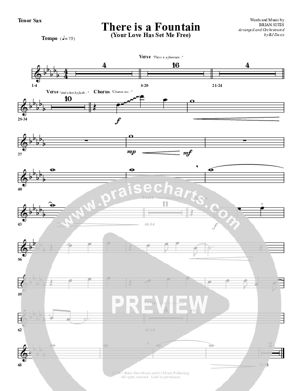 There Is A Fountain Tenor Sax 2 (G3 Worship)