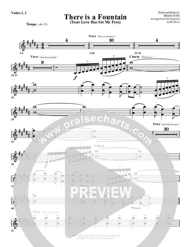 There Is A Fountain Violin 1/2 (G3 Worship)