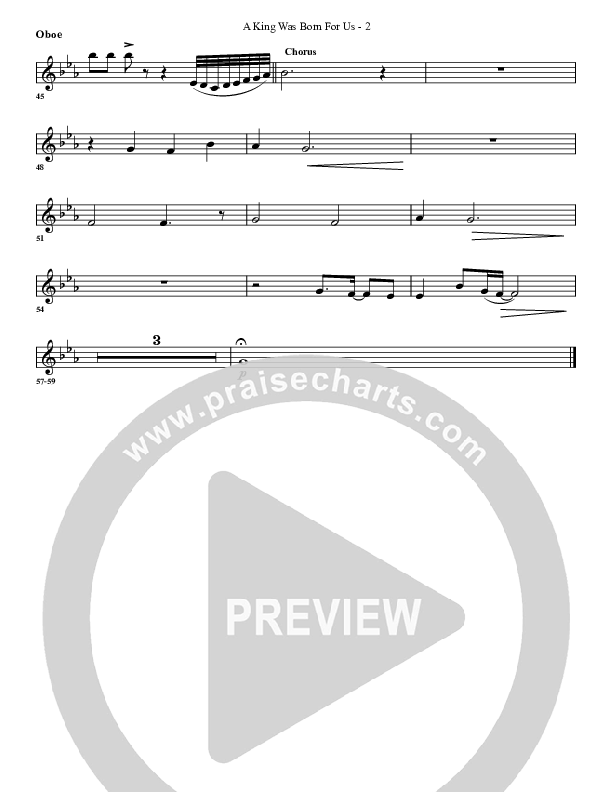 A King Was Born For Us Oboe (G3 Worship)