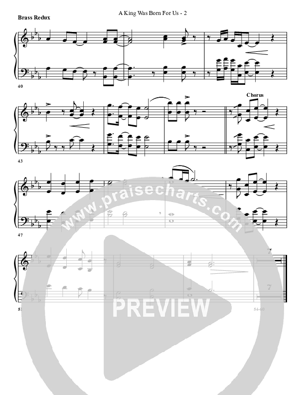 A King Was Born For Us Synth Brass (G3 Worship)