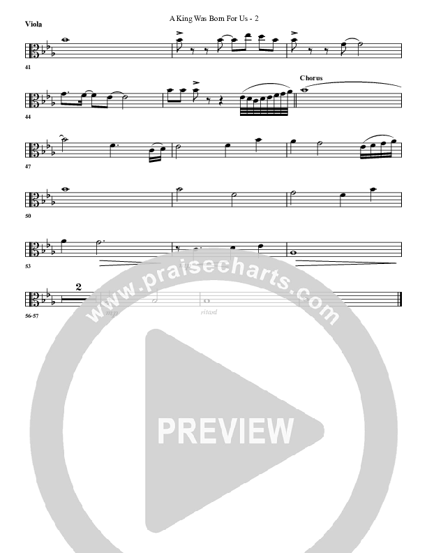 A King Was Born For Us Viola (G3 Worship)