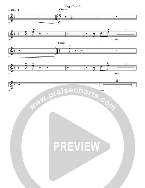Happy Day French Horn 1/2 (G3 Worship)