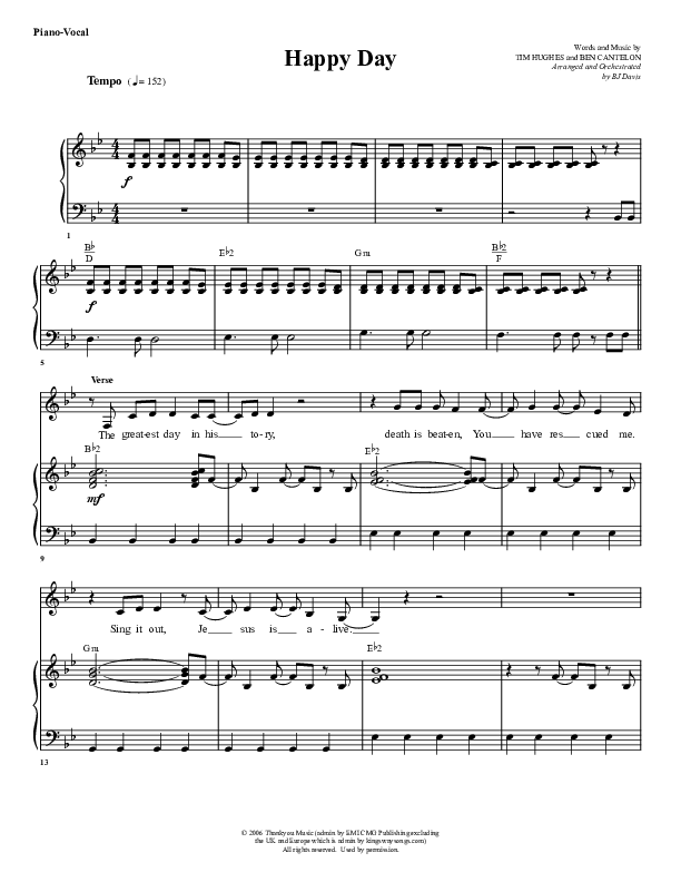 Happy Day Lead & Piano (G3 Worship)