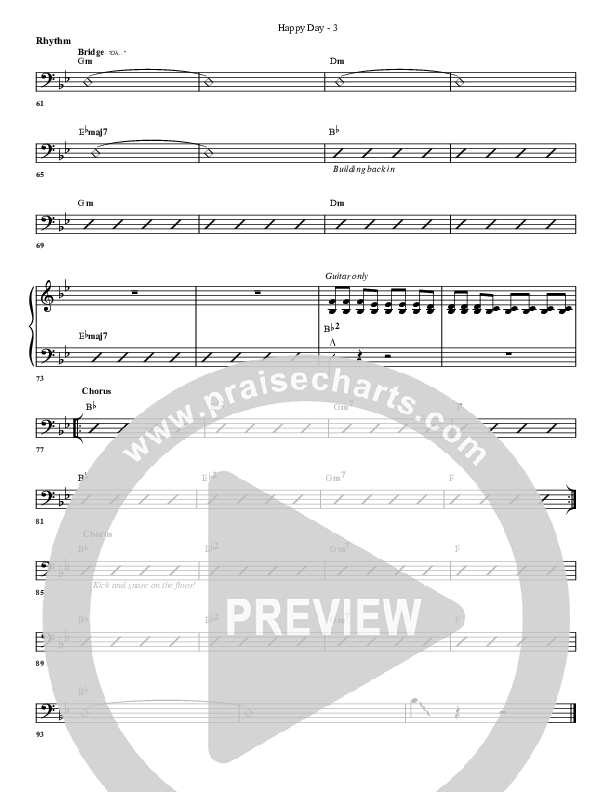 Happy Day Rhythm Chart (G3 Worship)