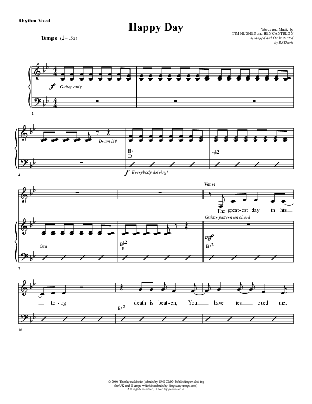 Happy Day Rhythm/Vocal (G3 Worship)