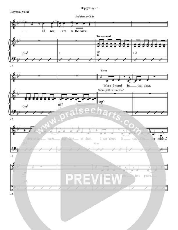Happy Day Rhythm/Vocal (G3 Worship)