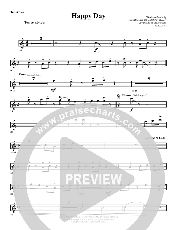 Happy Day Tenor Sax 2 (G3 Worship)