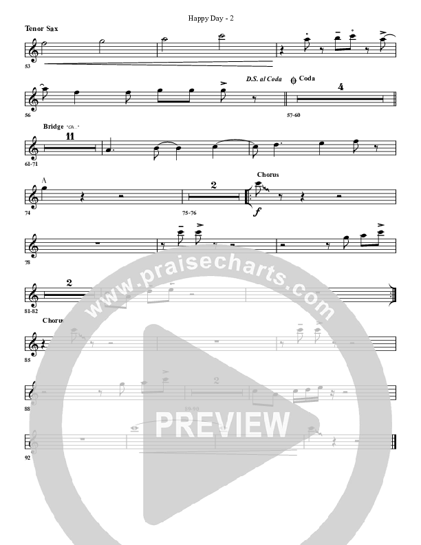 Happy Day Tenor Sax 2 (G3 Worship)