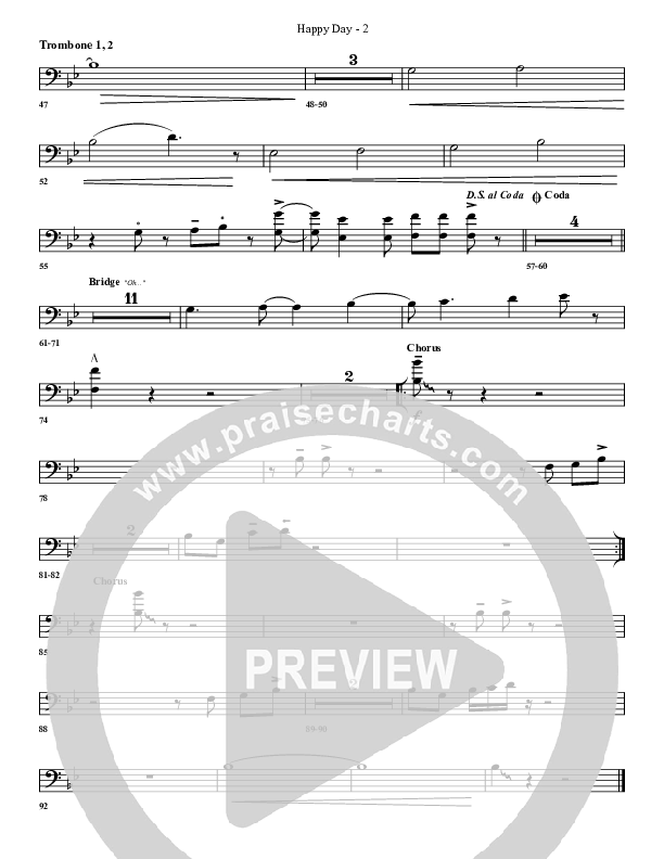 Happy Day Trombone 1/2 (G3 Worship)