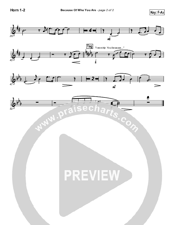 Because Of Who You Are Brass Pack (Martha Munizzi)