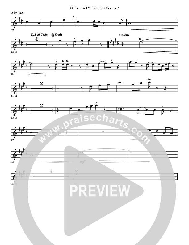 O Come All Ye Faithful Come Alto Sax (G3 Worship)