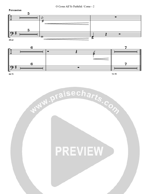 O Come All Ye Faithful Come Percussion (G3 Worship)