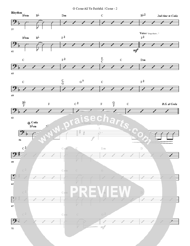 O Come All Ye Faithful Come Rhythm Chart (G3 Worship)