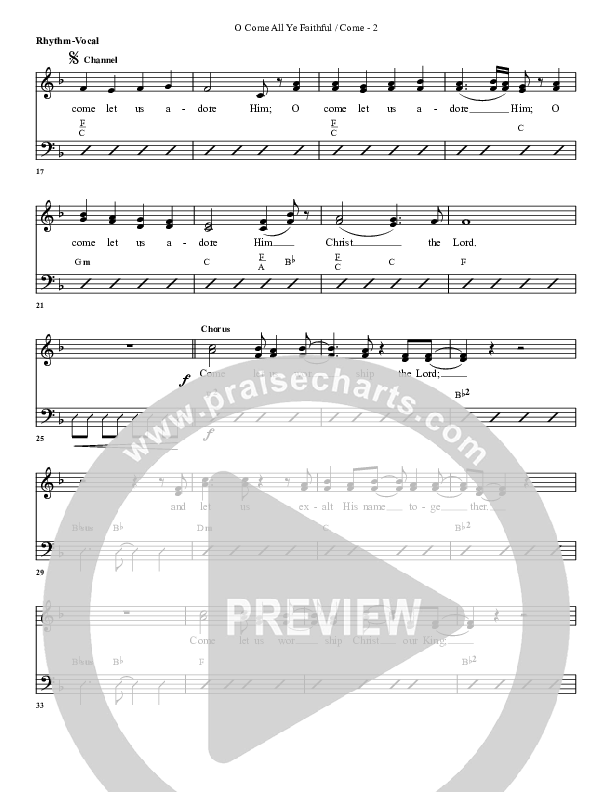 O Come All Ye Faithful Come Rhythm/Vocal (G3 Worship)