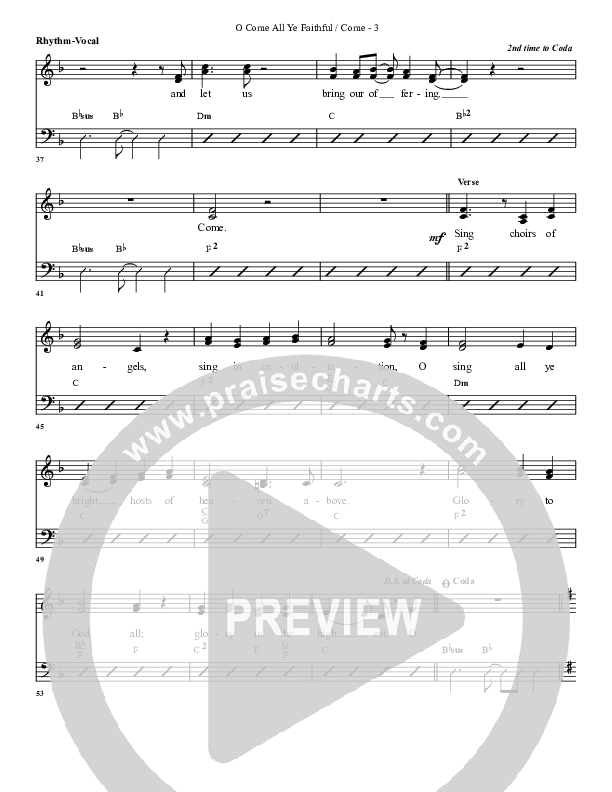 O Come All Ye Faithful Come Rhythm/Vocal (G3 Worship)