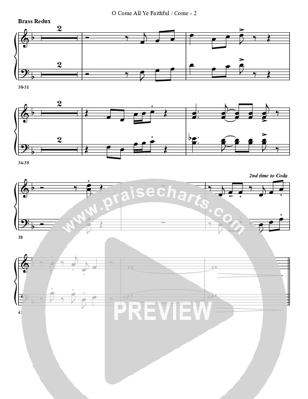 O Come All Ye Faithful Come Synth Brass (G3 Worship)