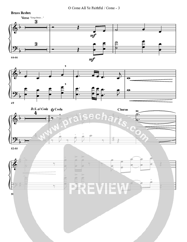 O Come All Ye Faithful Come Synth Brass (G3 Worship)