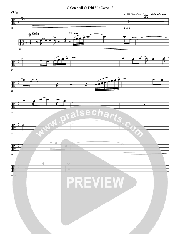 O Come All Ye Faithful Come Viola (G3 Worship)