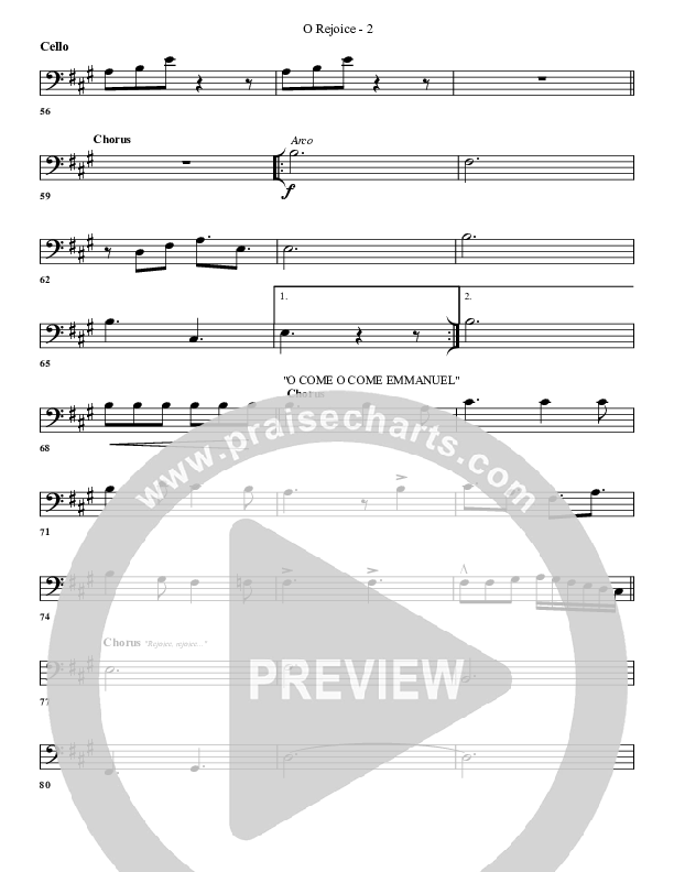 O Rejoice Cello (G3 Worship)