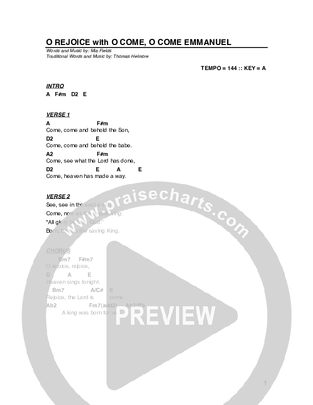 O Rejoice Chords & Lyrics (G3 Worship)