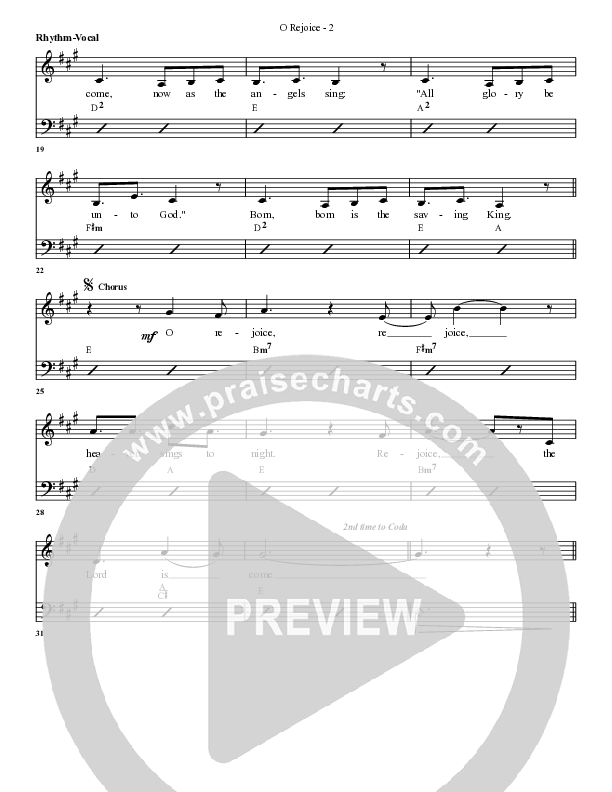 O Rejoice Rhythm/Vocal (G3 Worship)