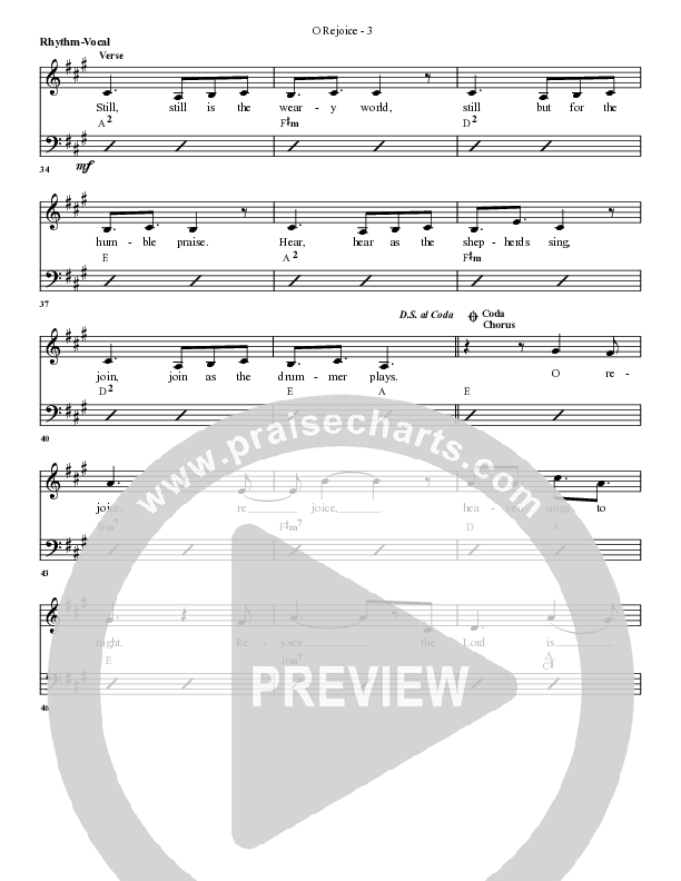 O Rejoice Rhythm/Vocal (G3 Worship)