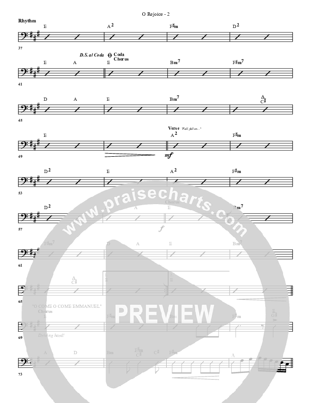 O Rejoice Rhythm Chart (G3 Worship)