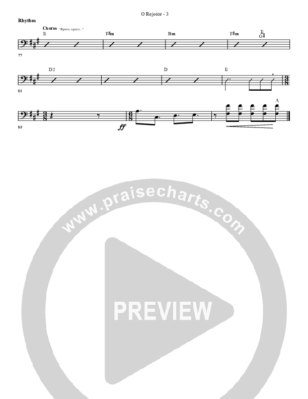 O Rejoice Rhythm Chart (G3 Worship)