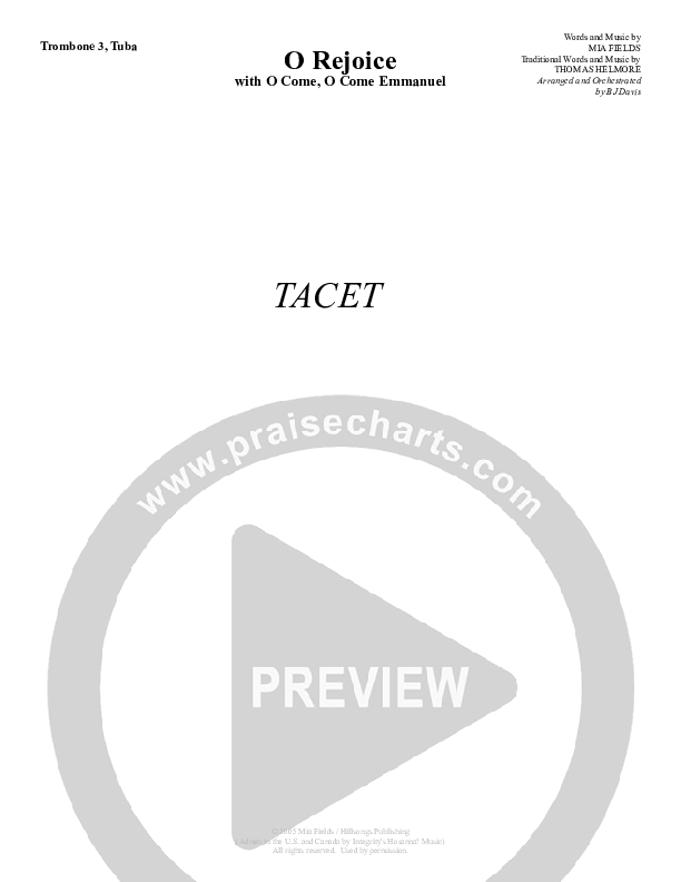 O Rejoice Trombone 3 (G3 Worship)