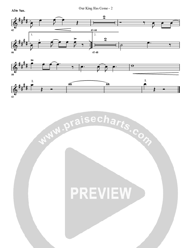 Our King Has Come Alto Sax (G3 Worship)