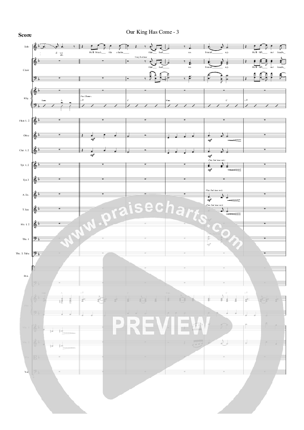 Our King Has Come Orchestration (G3 Worship)