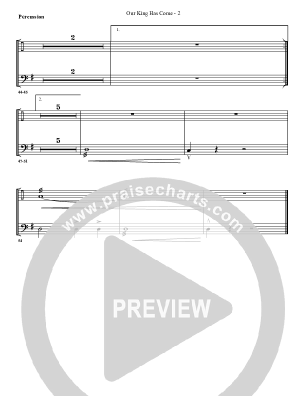 Our King Has Come Percussion (G3 Worship)