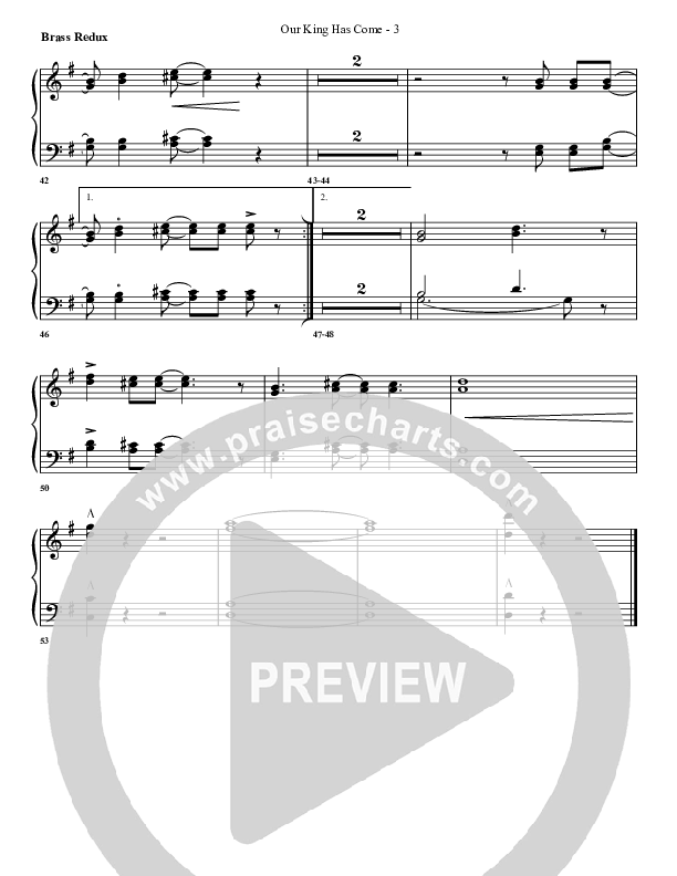 Our King Has Come Synth Brass (G3 Worship)