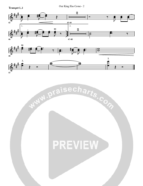 Our King Has Come Trumpet 1,2 (G3 Worship)